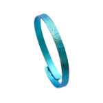 Slim Titanium Adjustable Cuff Bracelet turquoise