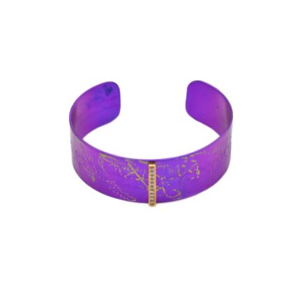 Titanium Cuff Bracelet with Silver Bar