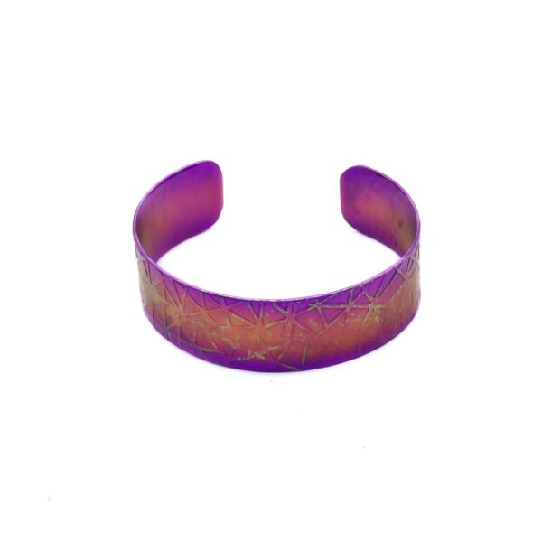 Titanium wide Cuff Bracelets purple