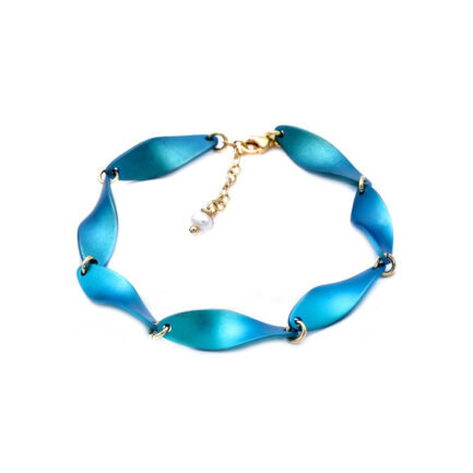 Twisted Titanium Bracelet turquoise