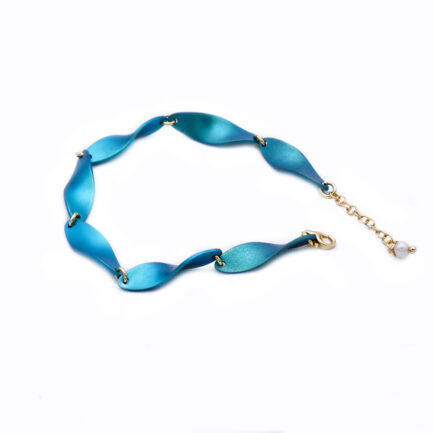 Twisted Titanium Bracelet turquoise