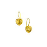 Tiny Heart Earrings in Gold plated silver 925