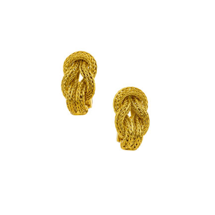 Hercules Knot 18k Gold Rope Chain Earrings