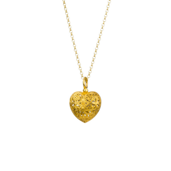 Heart Small Pendant in Gold plated silver 925