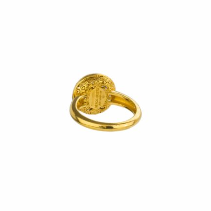 Round Ring in Gold plated Sterling silver 925