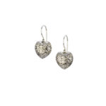 Heart Earrings in oxidized silver 925