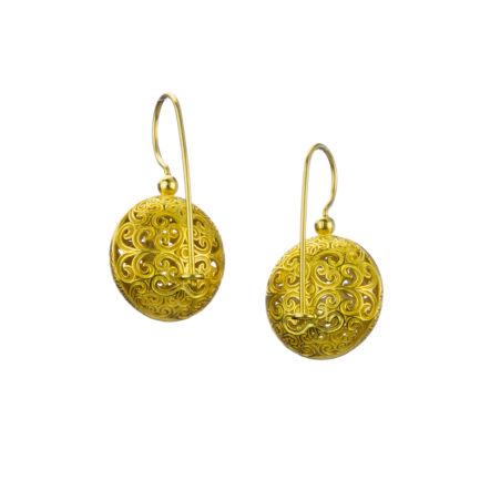 Round Earrings in Gold plated silver 925