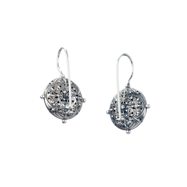 Round Filigree Earrings in Gold plated silver 925 - Image 4