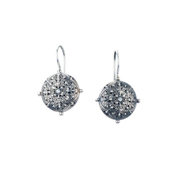 Round Filigree Earrings in Gold plated silver 925 - Image 3