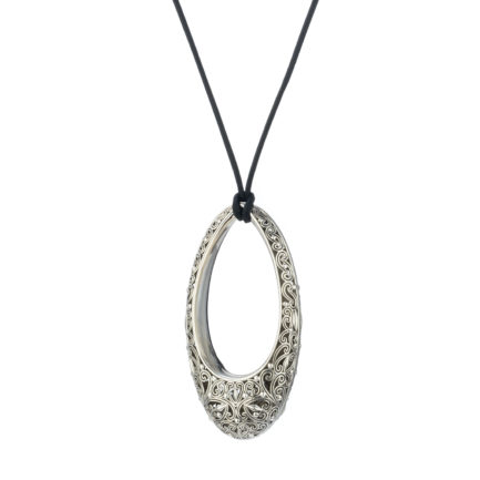 New Era Filigree Necklace in oxidized silver 925