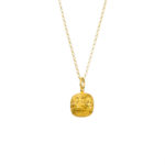 Cushion Pendant in Gold plated silver 925