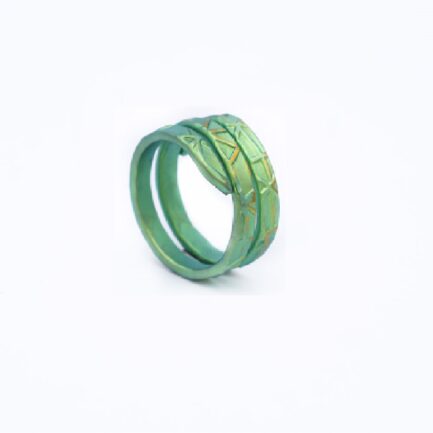 Textured Anodized Titanium Ring R152959 green