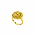 Round Ring Filigree in Gold plated silver 925