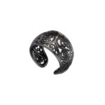 Filigree New Era Cuff Ring in Black plated silver 925