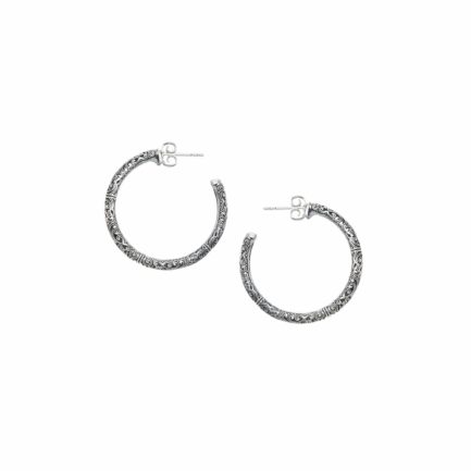 Medium Hoop Earrings 2.8cm Sterling Silver 925 Jewelry Gift for Women