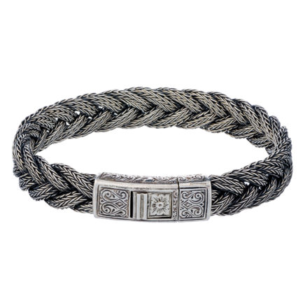 Men’s Braided Handmade Bracelet Chain 925 Sterling Silver