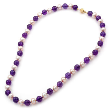 Amethyst and Freshwater Pearl necklace