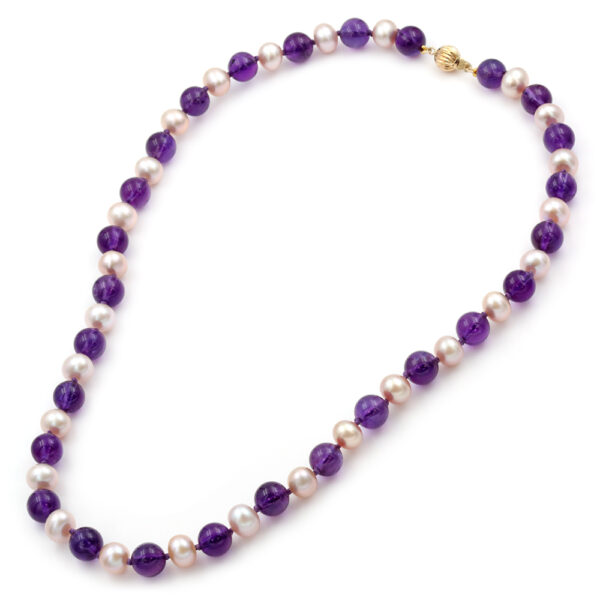 Amethyst and Freshwater Pearl necklace