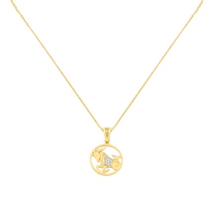 Capricorn Zodiac Gold sign Necklace Charms k14