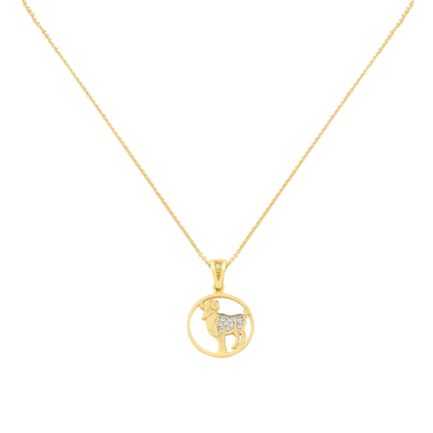 Aries Zodiac Gold sign Necklace Charms k14