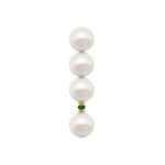 Emerald Drop Earrings Four Freshwater Pearls White 6.5-7mm