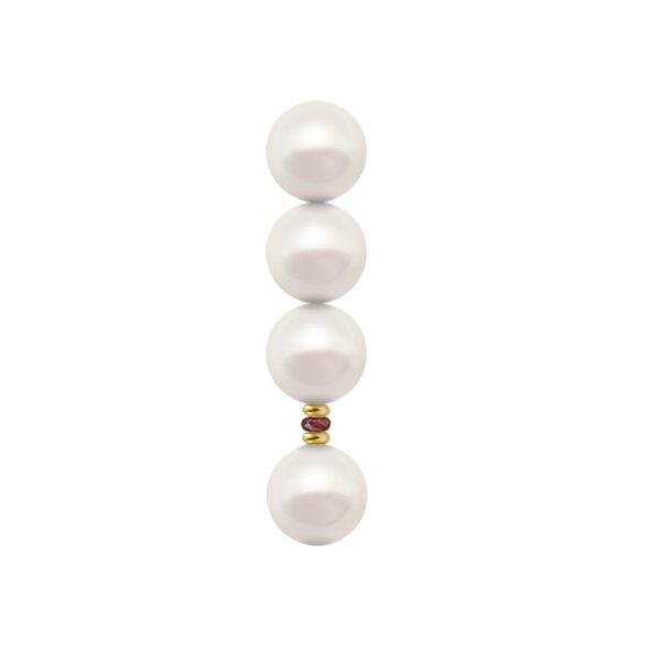 Drop Earrings Four Freshwater Pearls White 6.5-7mm E153147-MA a