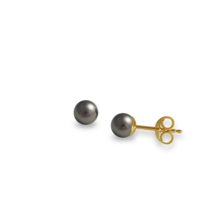 Black Akoya Pearl  5-5.5mm Stud Earrings