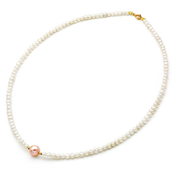 Fresh Water Pearl necklace 4.0-9.0mm 14k N153263-PE