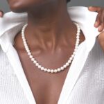 Freshwater Pearl Necklace 7.5–8.0mm with 14K