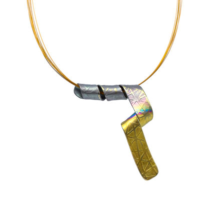 Anodized Twisted Titanium Necklace