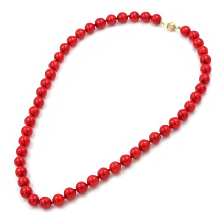 Red Coral Beads 8mm Necklaces