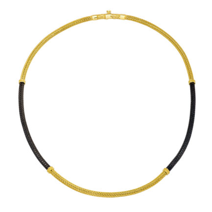 18K Gold Braided Chain Necklace