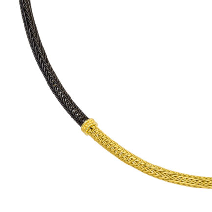 18K Gold Braided Chain Necklace