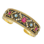 18K Gold Byzantine Cuff Bracelet