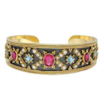 18K Gold Byzantine Cuff Bracelet