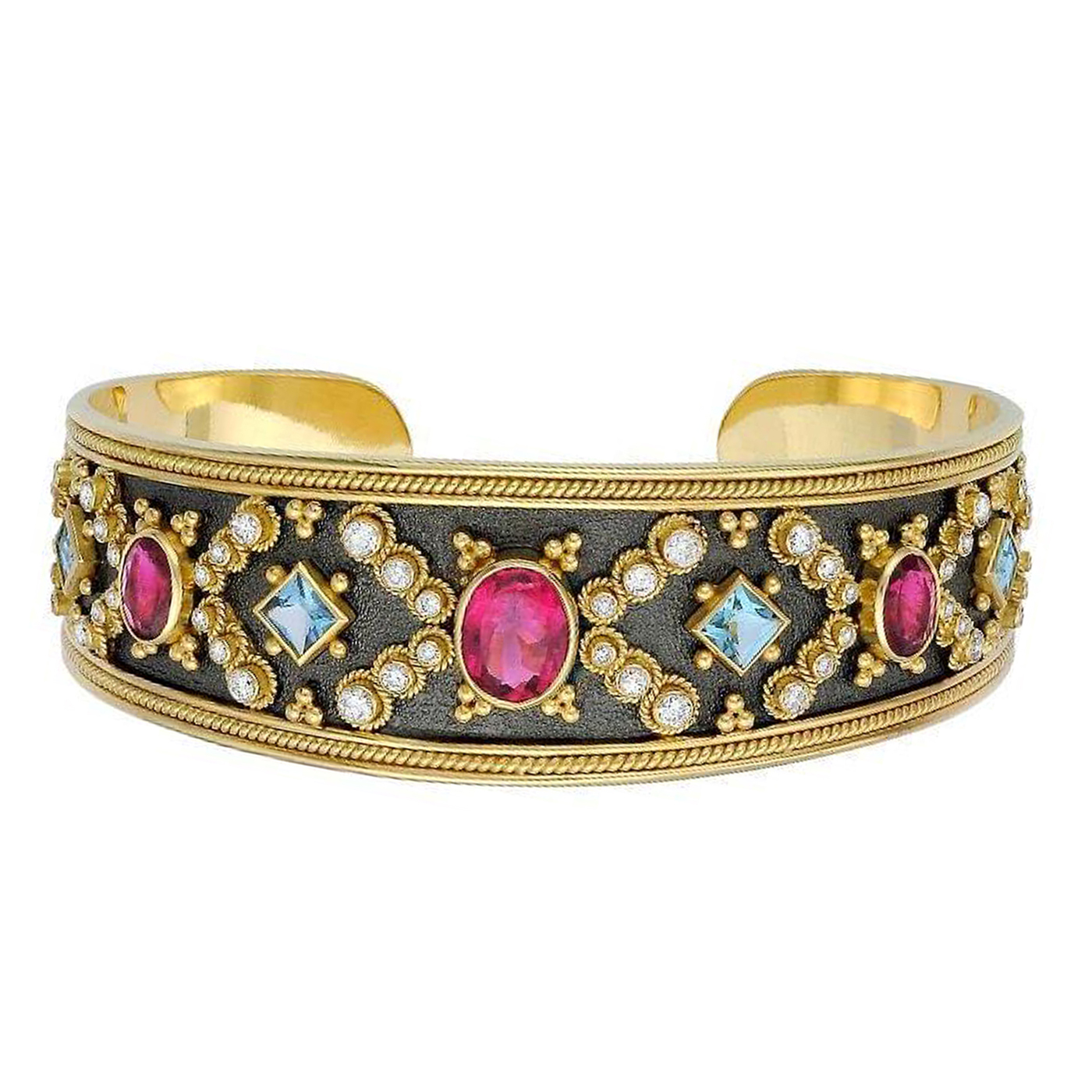 18K Gold Byzantine Cuff Bracelet