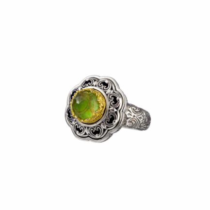 Round Color Ring Sterling Silver 925 with Gold Plated parts