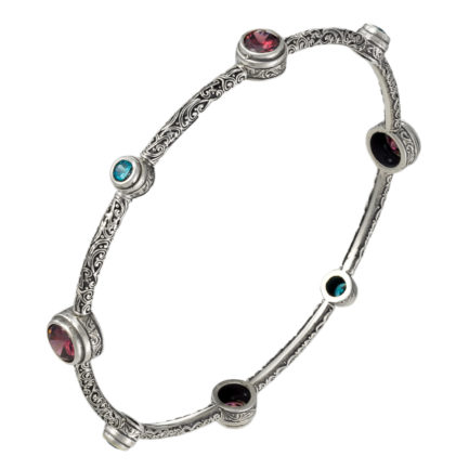 Bangle Byzantine Bracelet for Women’s in Sterling Silver 925