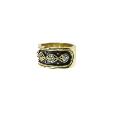 Aquamarine Band Gold Ring R152601-k