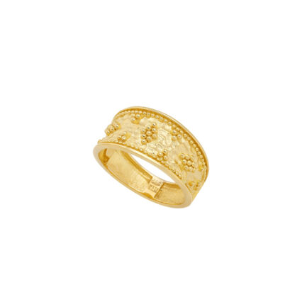 Band Byzantine Gold Ring R153172-Α
