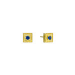 Blue Sapphire Stud Earrings in 18k