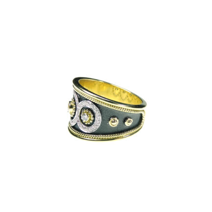 Byzantine Band Diamonds Ring R152596-k a