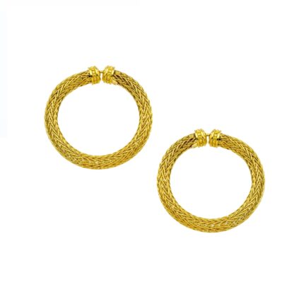Byzantine Chain Hoop Earrings E152800-k