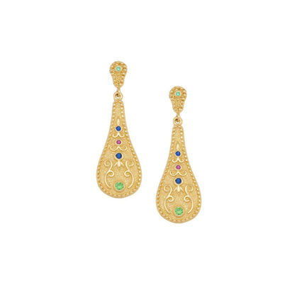 Byzantine Teardrop Earrings E153180-A