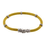Chain 0.4mm Bracelet Two Tone k18 Gold B152650-k