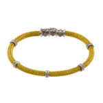 Chain 0.4mm Bracelet Two Tone k18 Gold B152650-k a