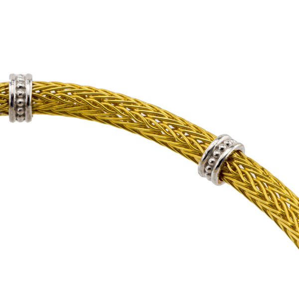 Chain 0.4mm Bracelet Two Tone k18 Gold B152650-k c