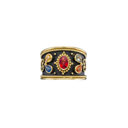 Cocktail Sapphires 18k Yellow Gold Ring R152215-k a
