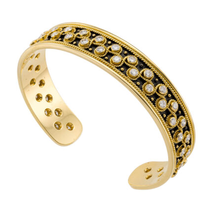 Cuff Bracelet Diamonds k18 B152653-k