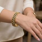 Cuff Bracelet Diamonds k18 gold